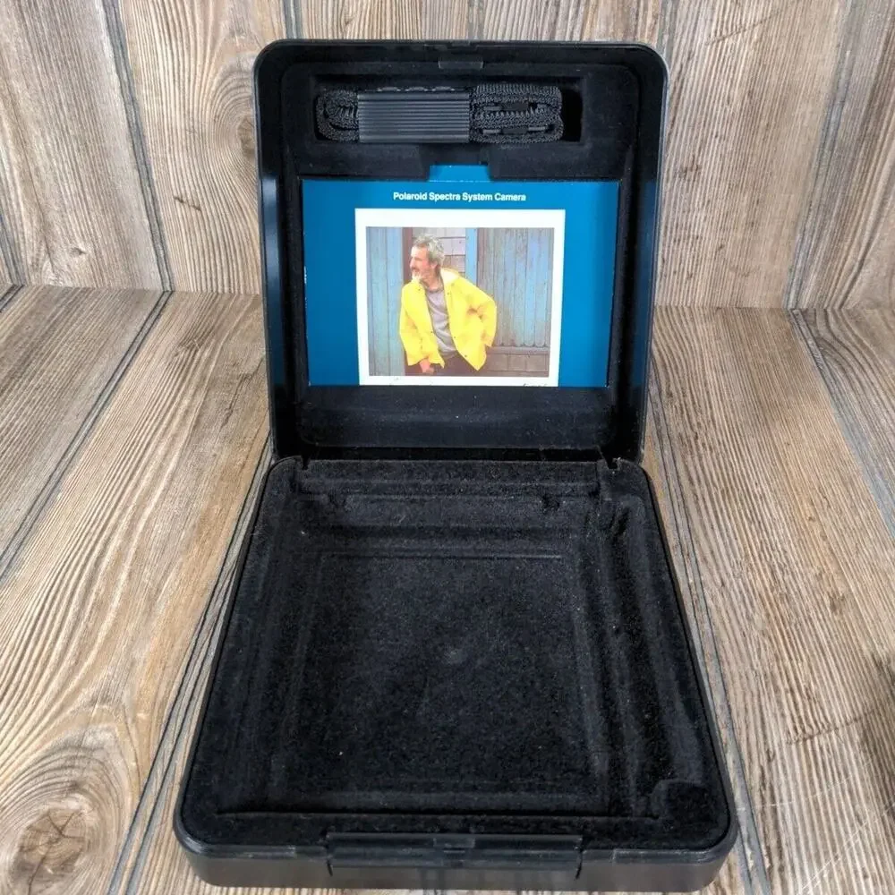 Polaroid Spectra‎ System Auto Focus Instant Camera Flash Hard Case Vtg UNTESTED